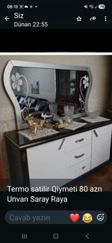 Termo konsol güzgü ilə - Material: laminat/termo üzlü mebel səthi — 2-ci əl əşyalar — Mebel