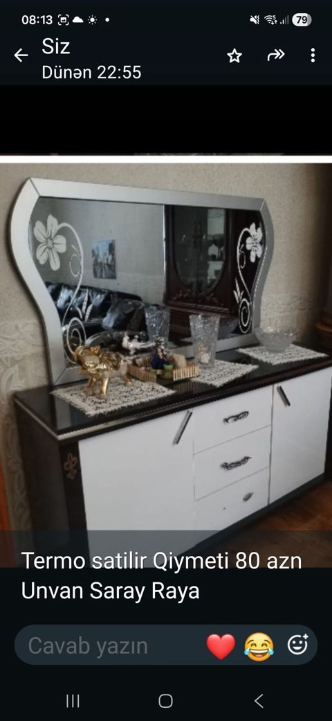Termo konsol güzgü ilə - Material: laminat/termo üzlü mebel səthi — Sumqayıt