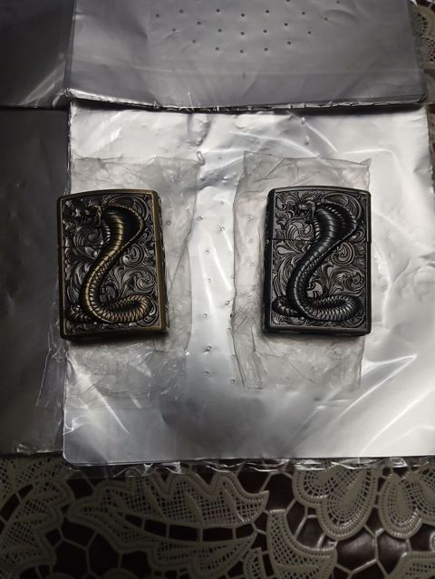 Zippo.zagiqalkalar. alışqanlar – “Kobra” relyef naxışlı. - Korpus — Digah