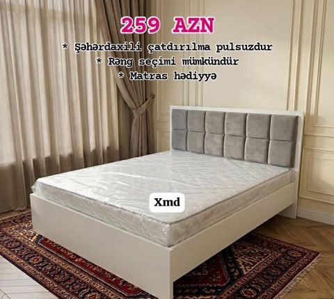 Yataq çərçivəsi + başlıq dəsti - Qiymət: 259 AZN - Şəhərdaxili