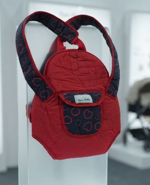 Uşaq daşıyıcısı – önlüklü “Retro Baby” model. - Rəng: qırmızı, tünd — Xaçmaz