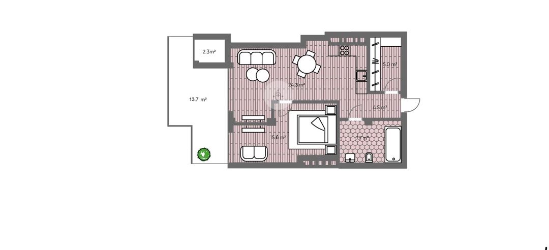 Satılır 2 otaqlı yeni tikili 87.9 m² — Mənzil, Bakı (4)