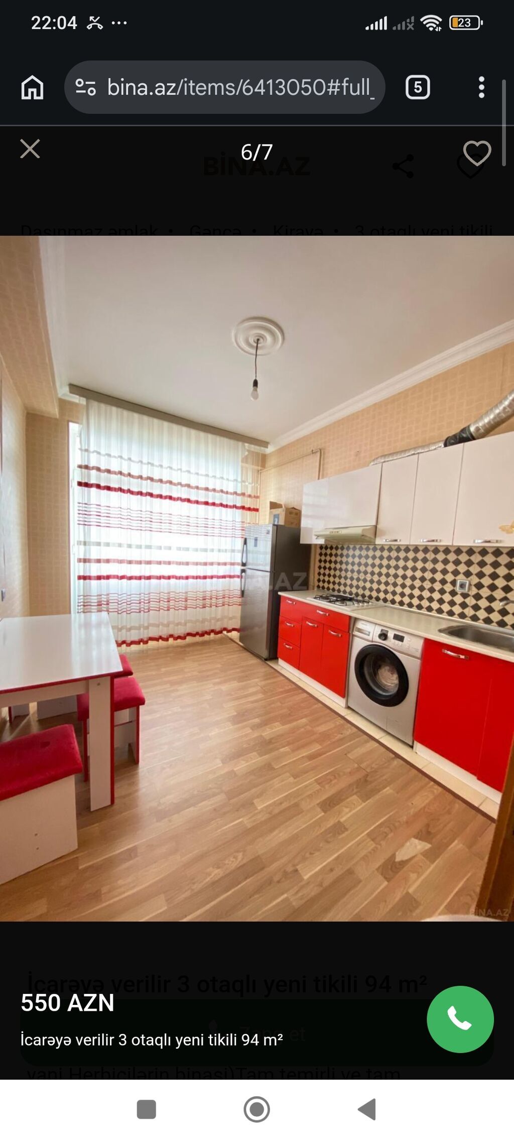 1 nefer oglan lazmdi İcarəyə verilir: 3 otaqlı yeni — Daşınmaz əmlak, Gəncə (5)