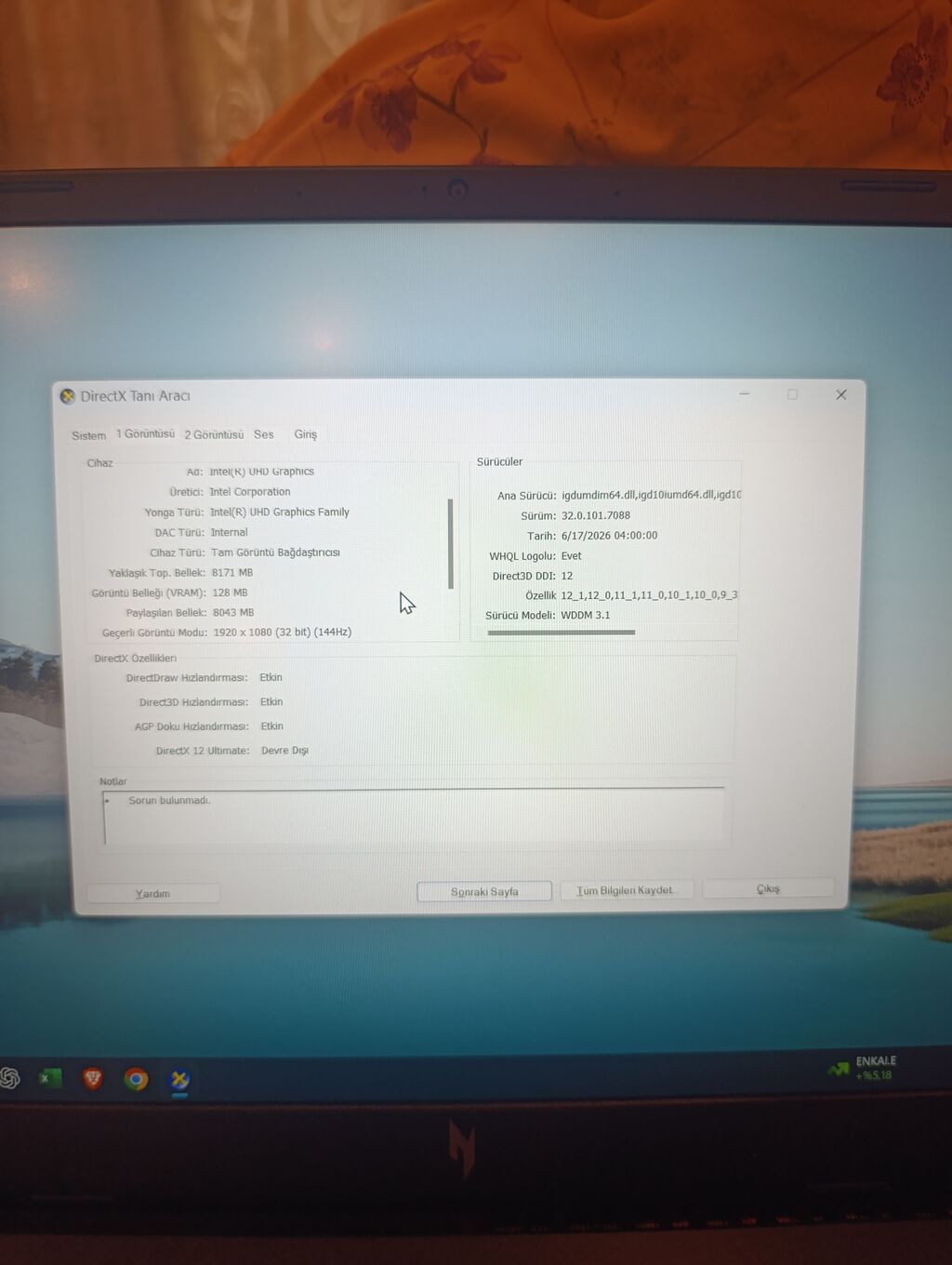 Acer Nitro V 15 oyun/iş notbuku + aksesuarlar.oyun oynamaq üçün — Acer, Masazır (8)