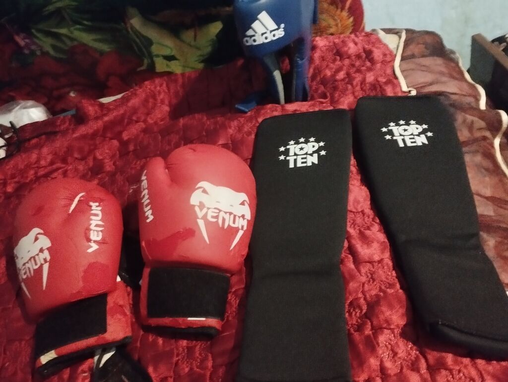 Boks və döyüş idmanı üçün ekipman dəsti Tərkib: - Adidas mavi baş — İdman və istirahət, Bakı (4)