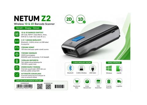 Mini Barkod oxuyucu 1D/2D bluetooth (barcode reader) — Bakı