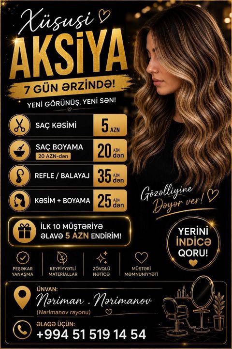 Qadın saç ustaları Saç kəsimi — Bakı
