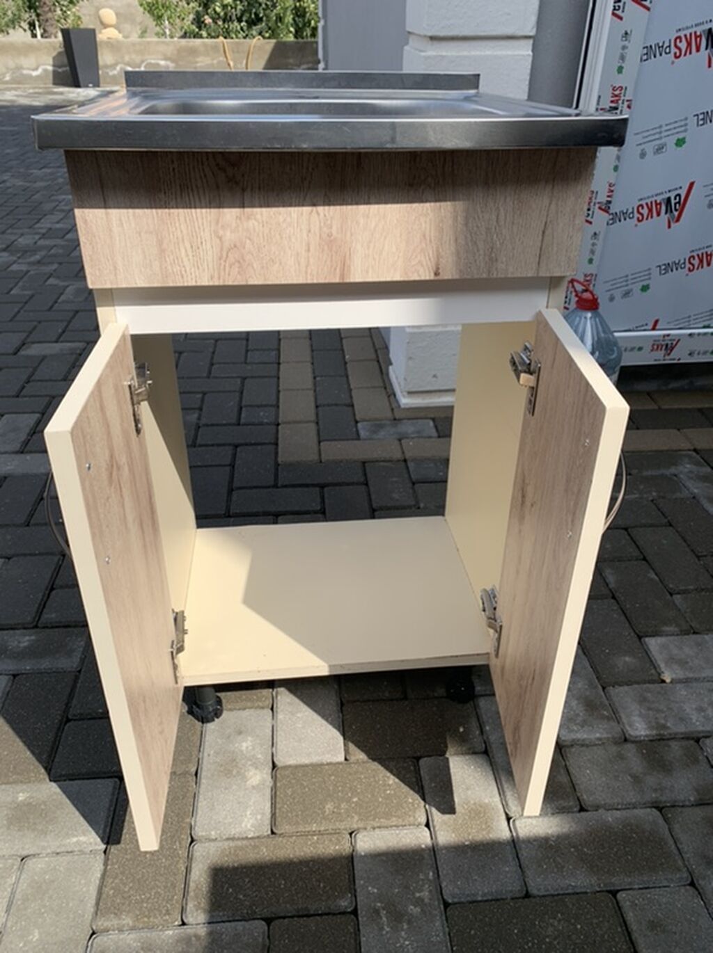 Mətbəx moydadırı – paslanmayan polad lavabo ilə - Üst hissə — Mətbəx mobilyası, Bakı (3)