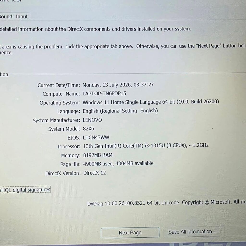 Lenovo IdeaPad Slim 3 14IRU8 (82X6) – Abyss Blue rəng Texniki — Lenovo, Göyçay (2)