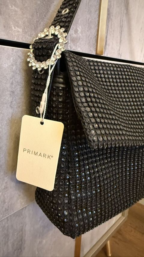Primark qara çiyin çantası - Model: axşam/parti üslubunda, dikdörtqan — Bakı