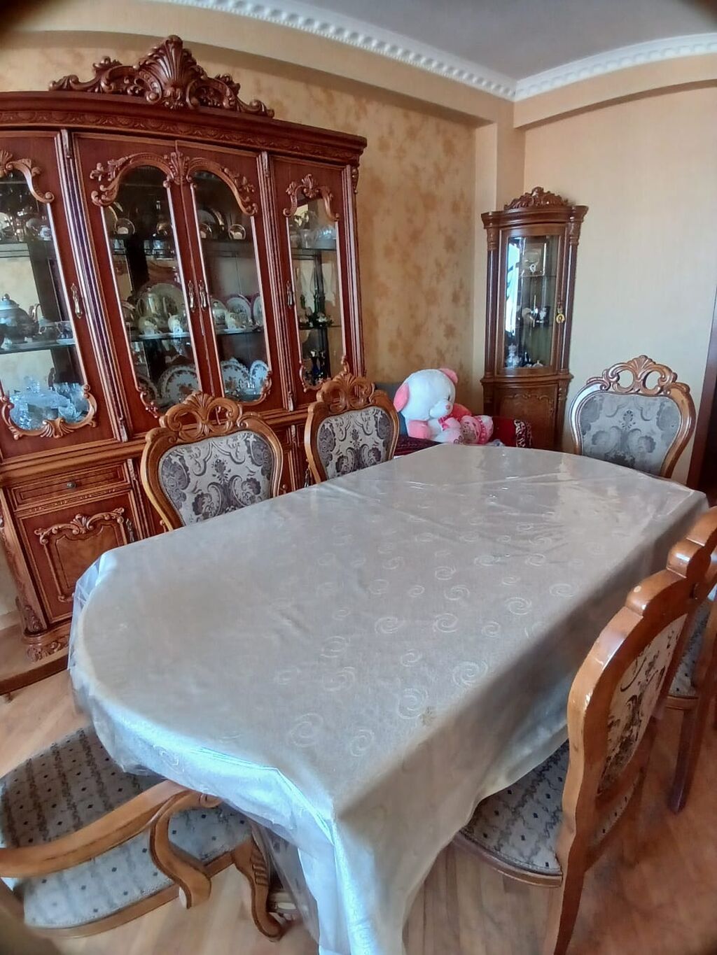 Qonaq otağı üçün, Yeni, Açılmayan, Oval masa, 6 stul — Mebel, Bakı (4)