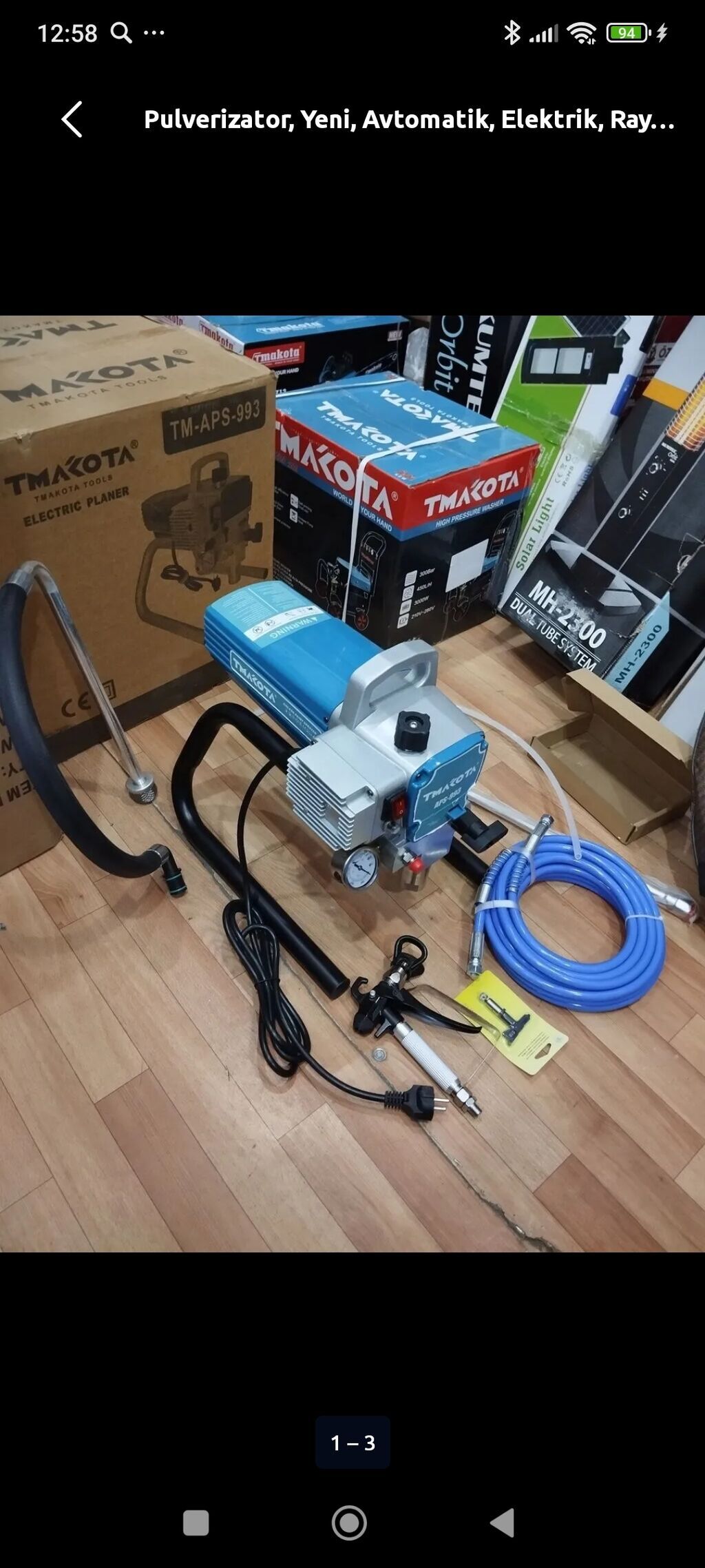 Tmxota APS-993 elektrik boya püskürtmə aparatı Xüsusiyyətlər — Alətlər, Bakı