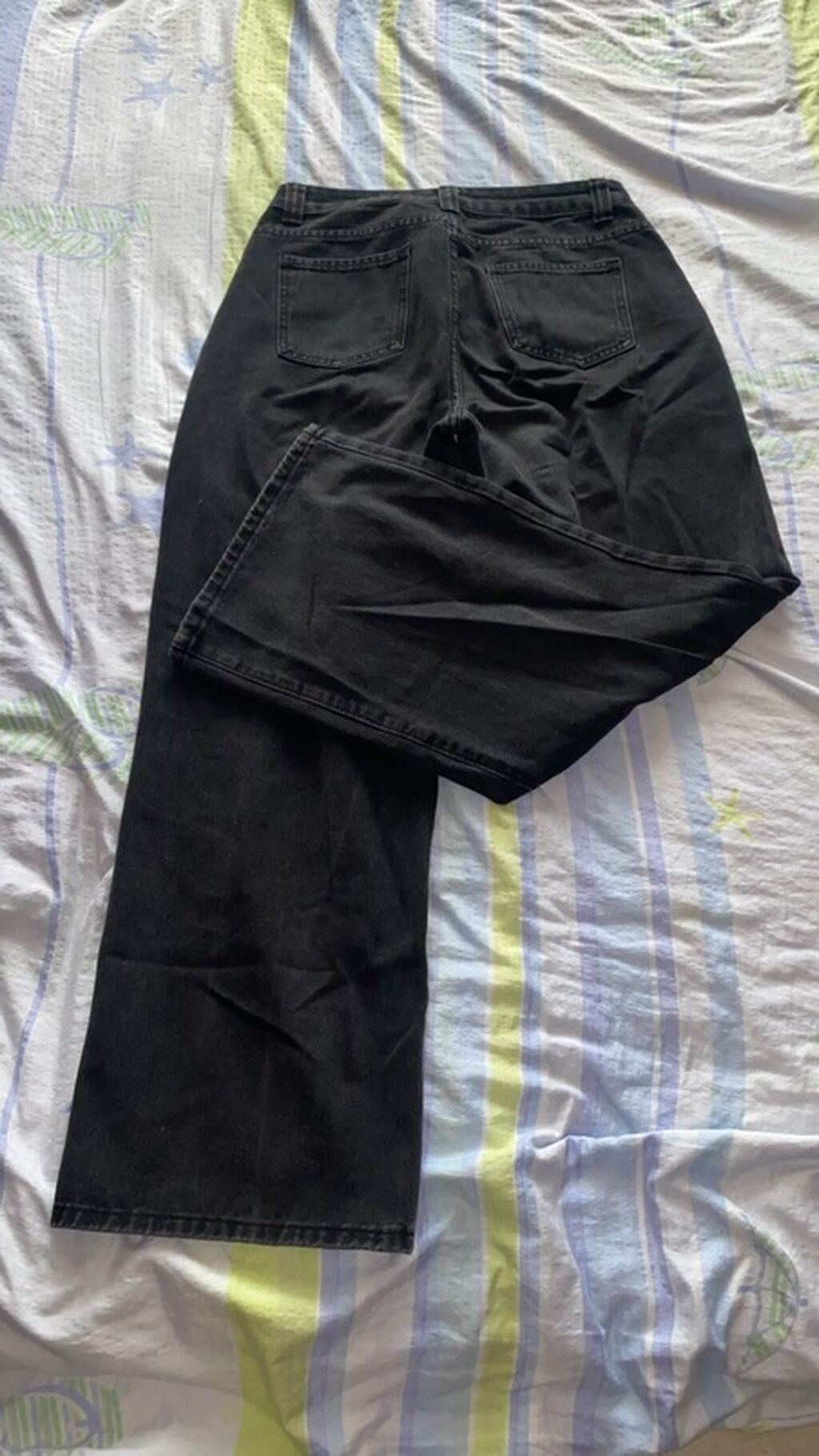 Qara rəngli geniş kəsimli şalvar - Model: düz, geniş balaq - Rəng — Şəxsi əşyalar, Bakı (2)