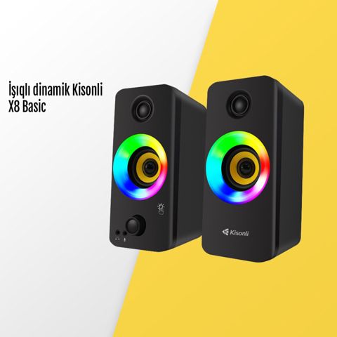 İşıqlı dinamik Kisonli X8 Basic — Bakı