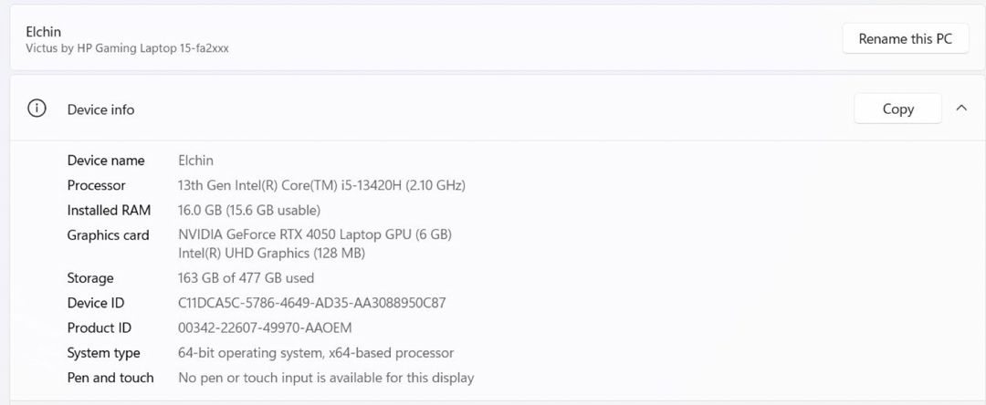 HP Victus Gaming Laptop — Noutbuklar, Bakı (7)