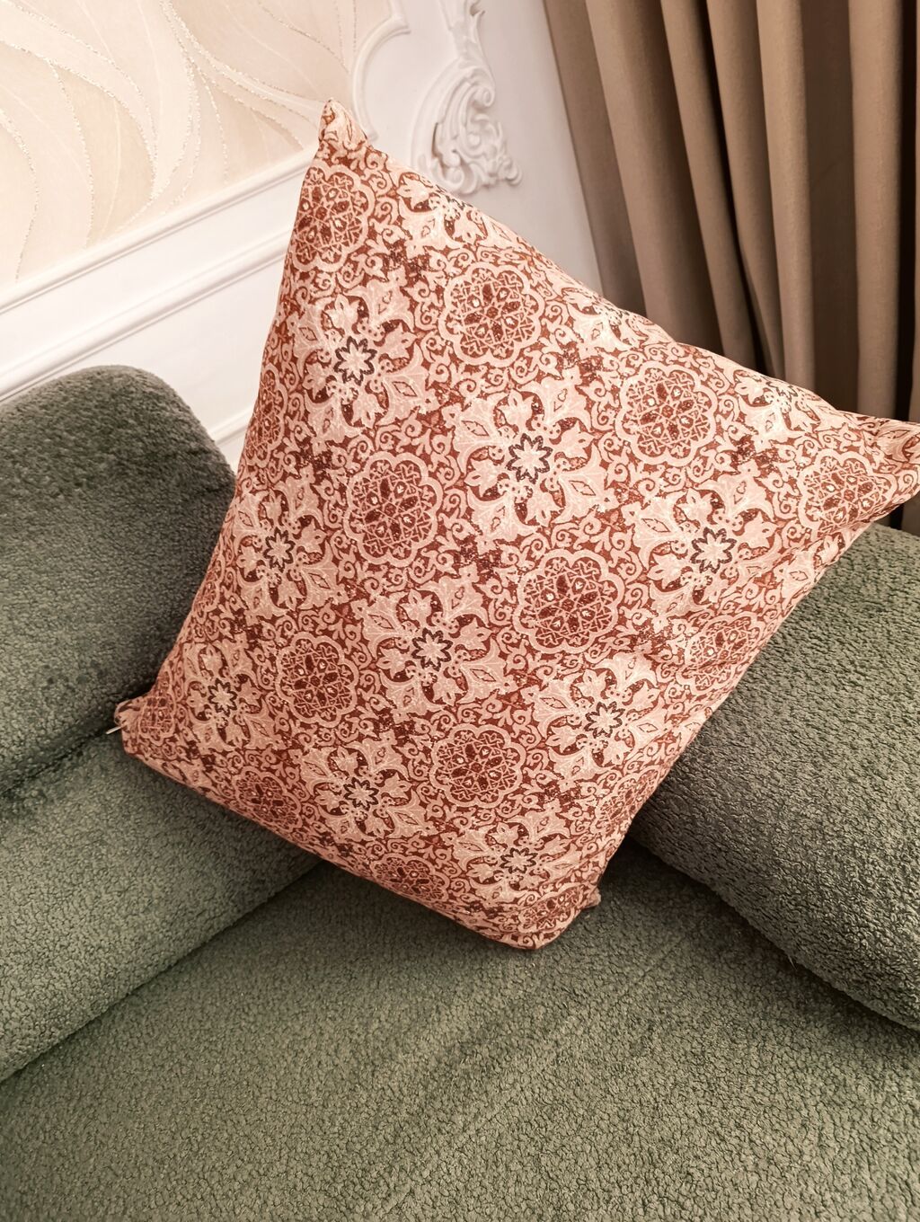 Dekorativ kvadrat yastıq üzləri və içliklə - Ölçü: təxminən 50×50 sm — Tekstil, Bakı (4)