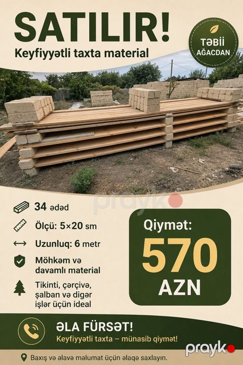 Taxtalar, uzunluğu - 6 m — Samux