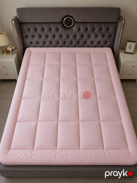 Yataq üçün yumşaq üstlük (mattress topper) - Rənglər: açıq çəhrayı və