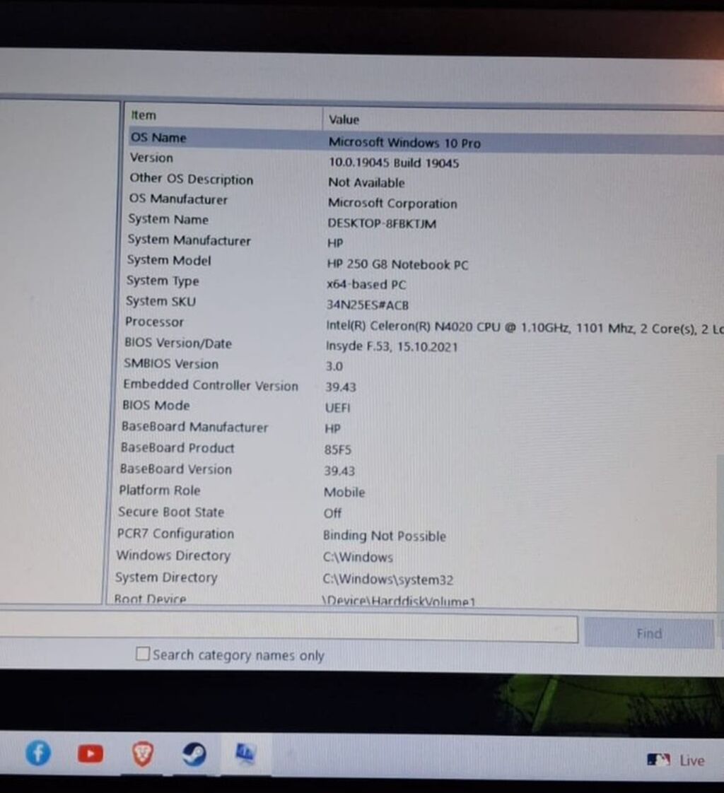 HP 250 G8 noutbuk - Ekran: 15.6" (şəkildə dar çərçivəli ekran) — HP, Bakı (3)