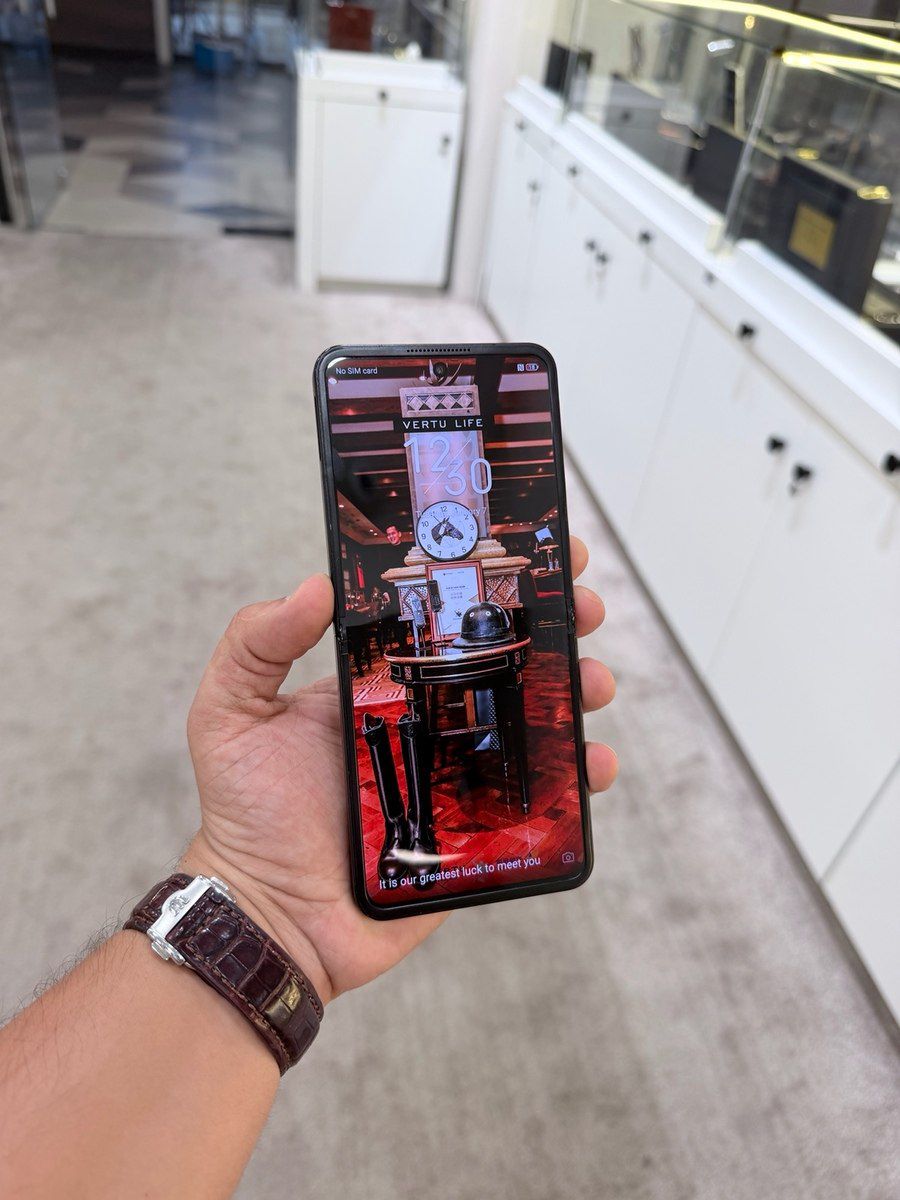 Vertu Ironflip Alligator Skin Amber Brown 512GB/12GB — Smartfonlar, Bakı (11)