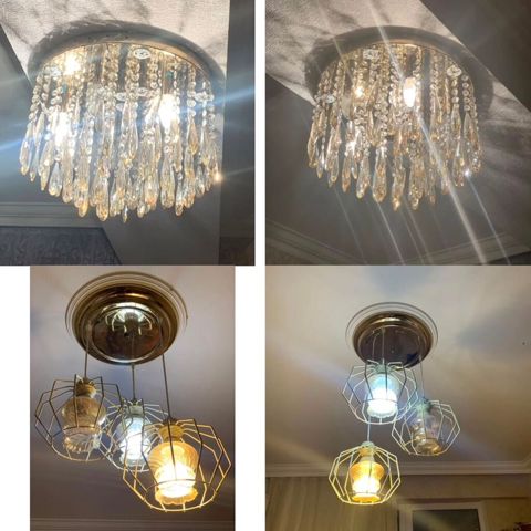 Çılçıraq, 3 lampa, Metal