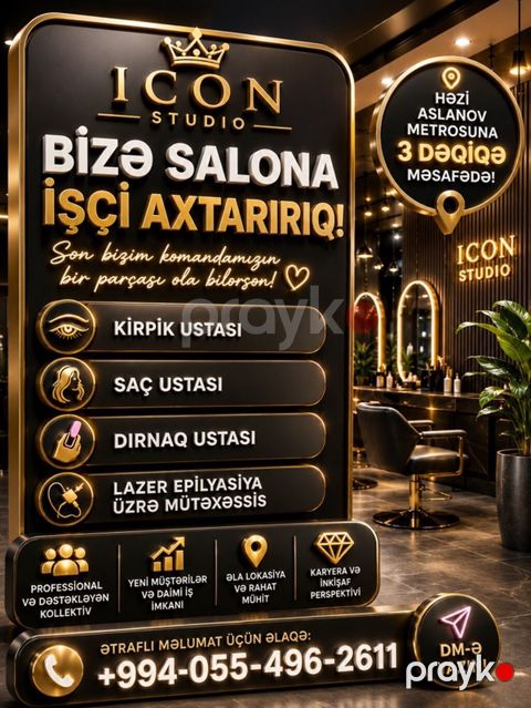 Icon Studio – salona əməkdaş axtarışı Vəzifələr: - Kirpik ustası — Bakı