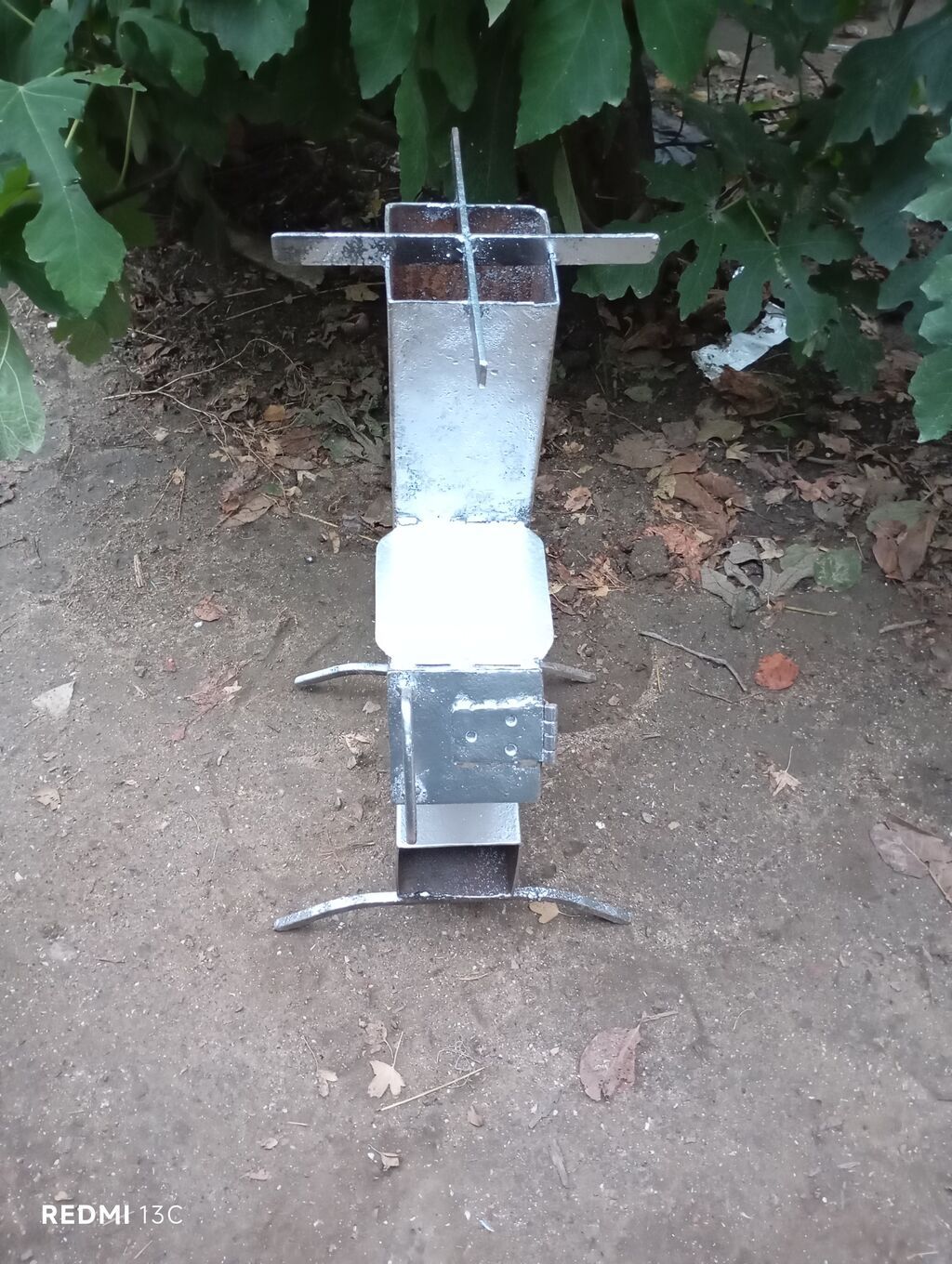 Metaldan hazırlanmış raket sobası / portativ odun sobası - Material — Mangal və aksesuarları, Bakı (2)