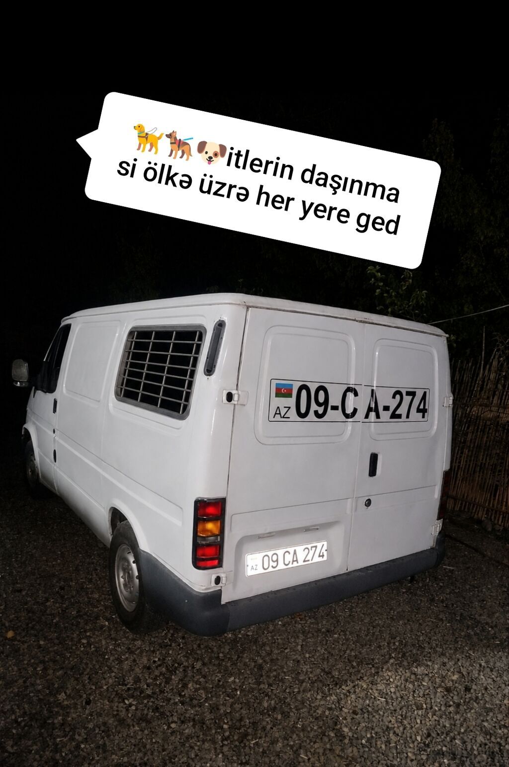 Heyvanların daşınması xidməti İtlərin və digər ev heyvanlarının — Xidmətlər, Bərdə