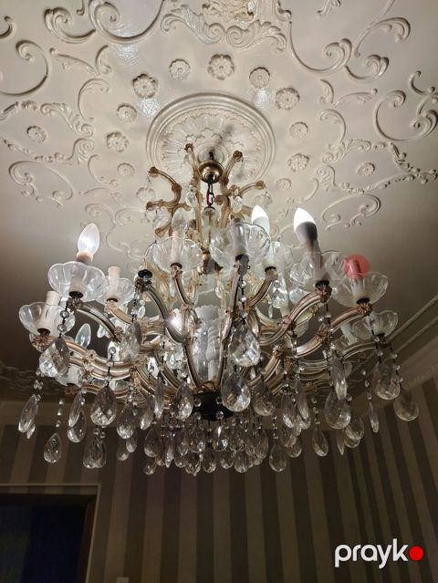 Çılçıraq, 10 və daha çox lampa, Xrustal — Bakı