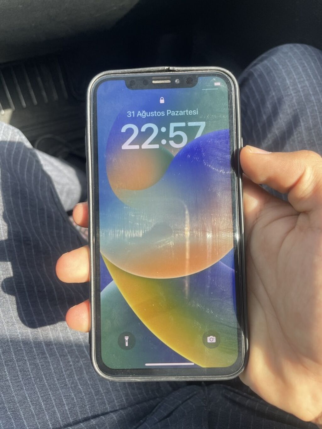 IPhone X, Space Gray, Qırıq — Apple iPhone, Bakı (2)