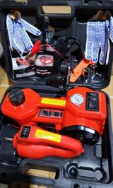 Avtomobil üçün 3‑ü 1‑də elektrikli krik və kompressor dəsti — Cars