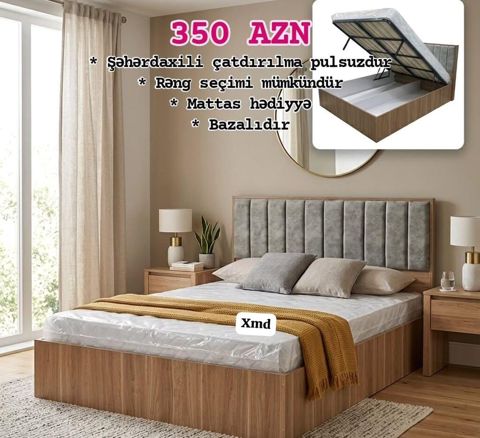 Bazalı çarpayı dəsti – 350 AZN - Şəhərdaxili çatdırılma pulsuzdur — Bakı