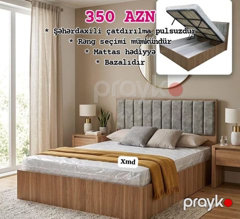 Bazalı yumşaq başlıqlı yataq dəsti - Qiymət: 350 AZN - Şəhərdaxili — Bakı