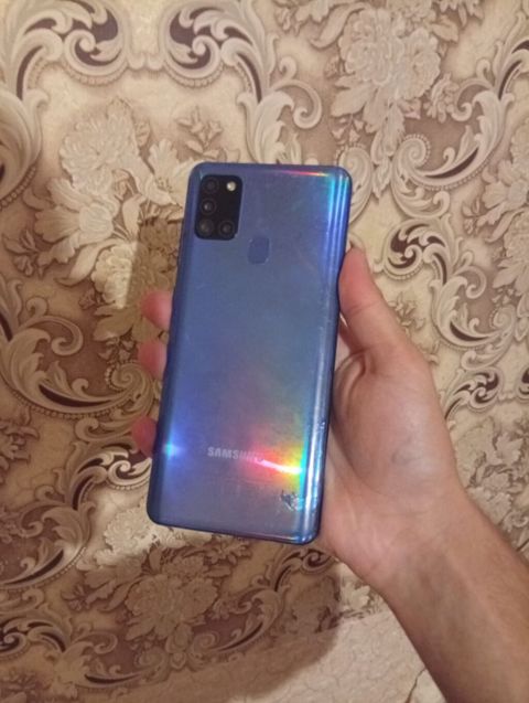 Samsung Galaxy A21S, 32 GB, rəng - Mavi, Qırıq — Sumqayıt