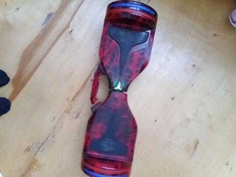 Qırmızı-qara naxışlı hoverboard (özünü tarazlayan skuter) - 6.5" — Digah