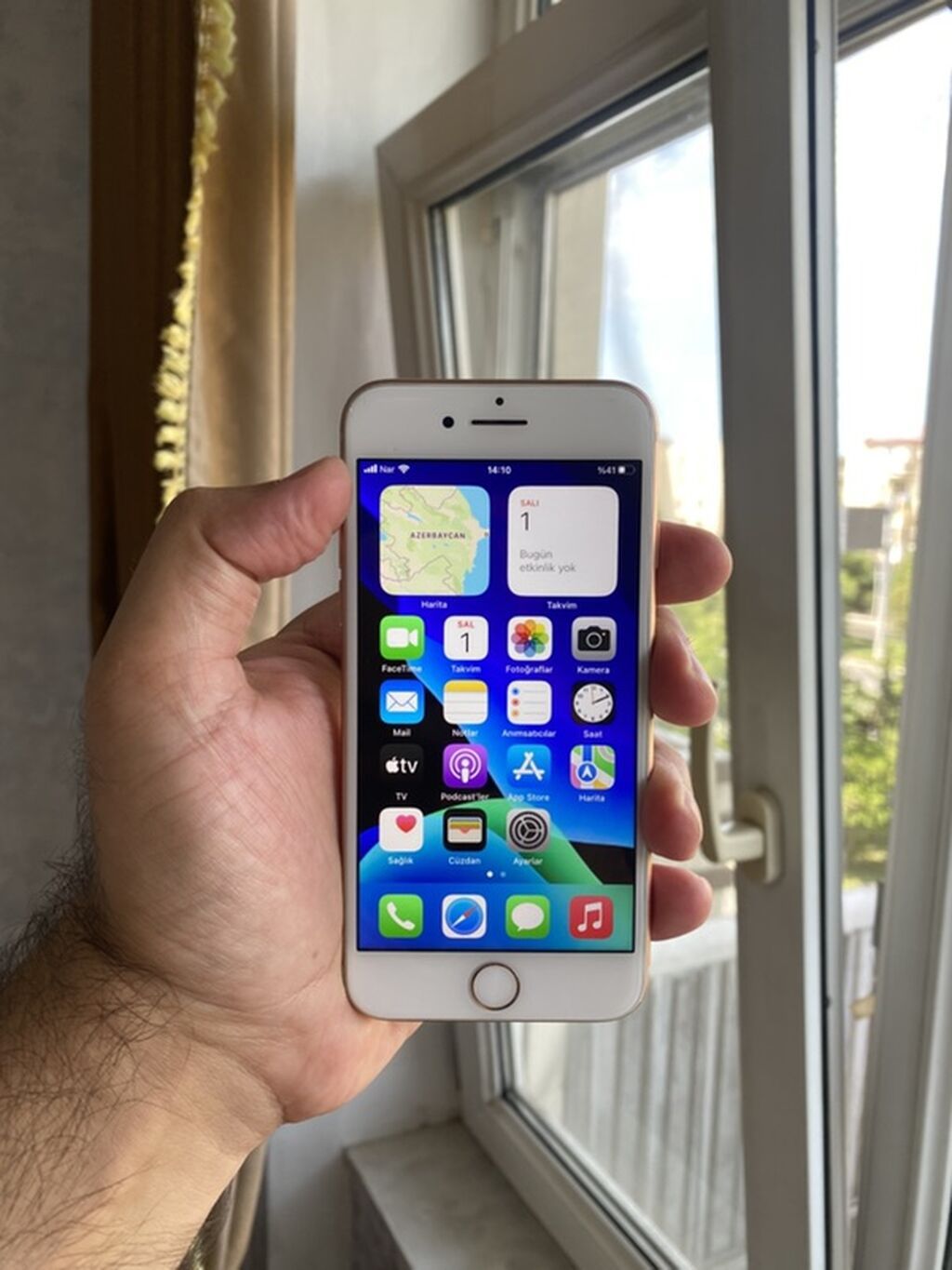 IPhone 8, 64 GB, Qızılı, Barmaq izi — Apple iPhone, Bakı