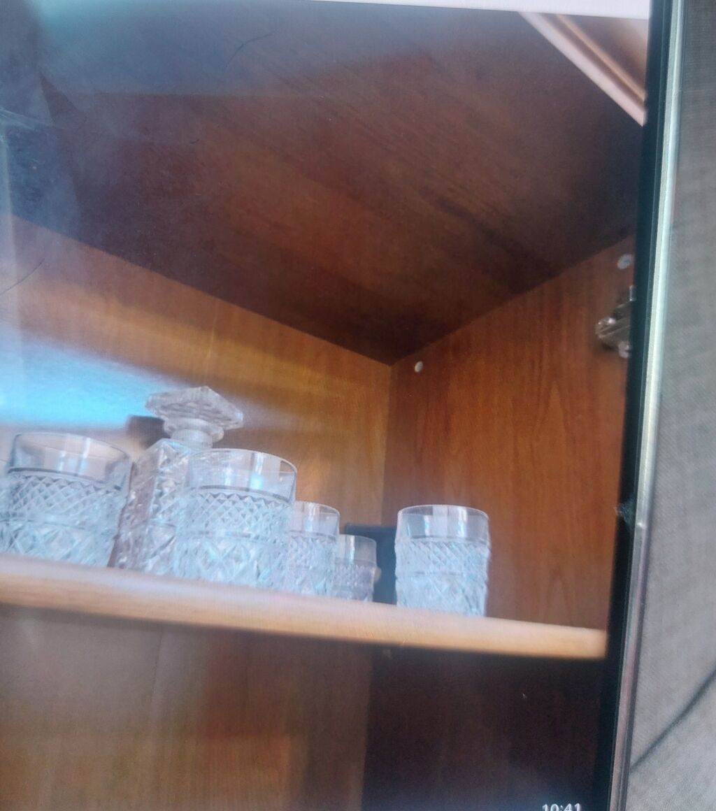 Kristal və dekorativ servis dəsti - Kəsimli kristal viski/likör — Qablar, Bakı