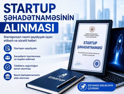 Startap şəhadətnamənin alınması — Bakı