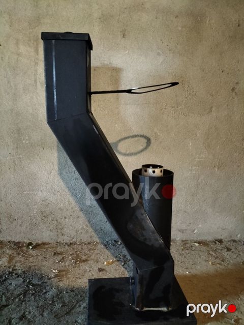 Pelet soba – raket tipli odun ocağı Məhsulun xüsusiyyətləri: - Raket — Bakı