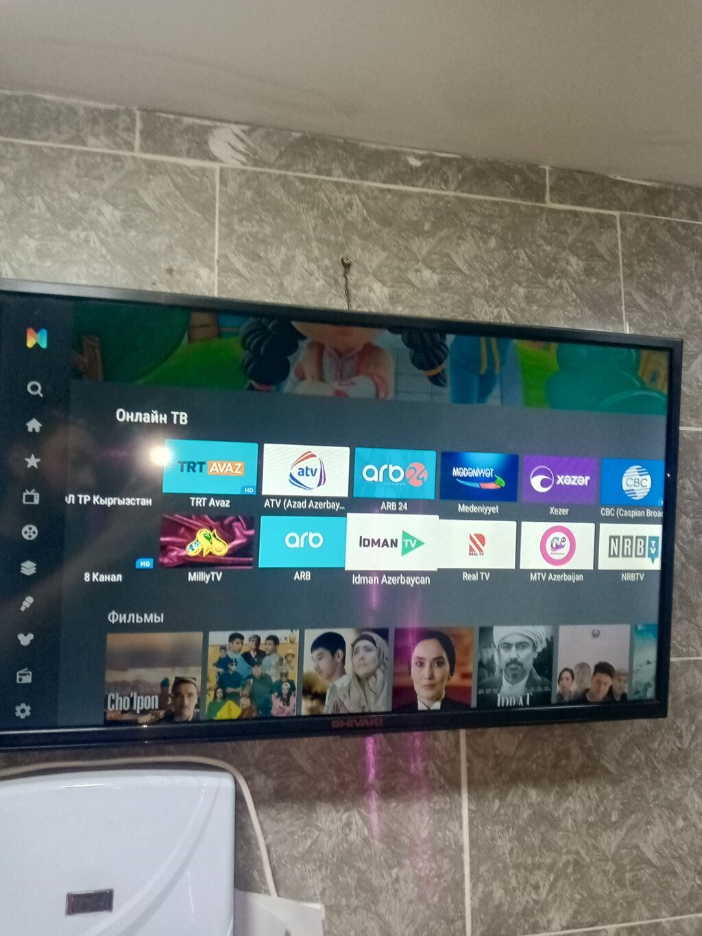 Smart TV tətbiqi ilə onlayn TV izləmə imkanı olan divara quraşdırılmış — Televizorlar, Bakı