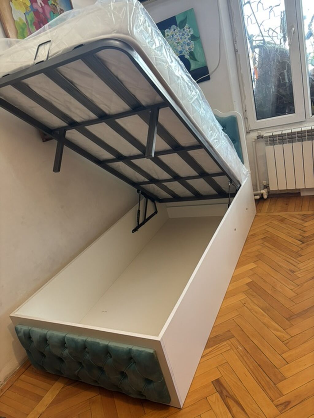 Yeni, Təknəfərlik çarpayı, Bazalı, Matras ilə, Siyirməsiz, Azərbaycan — Mebel, Bakı (4)
