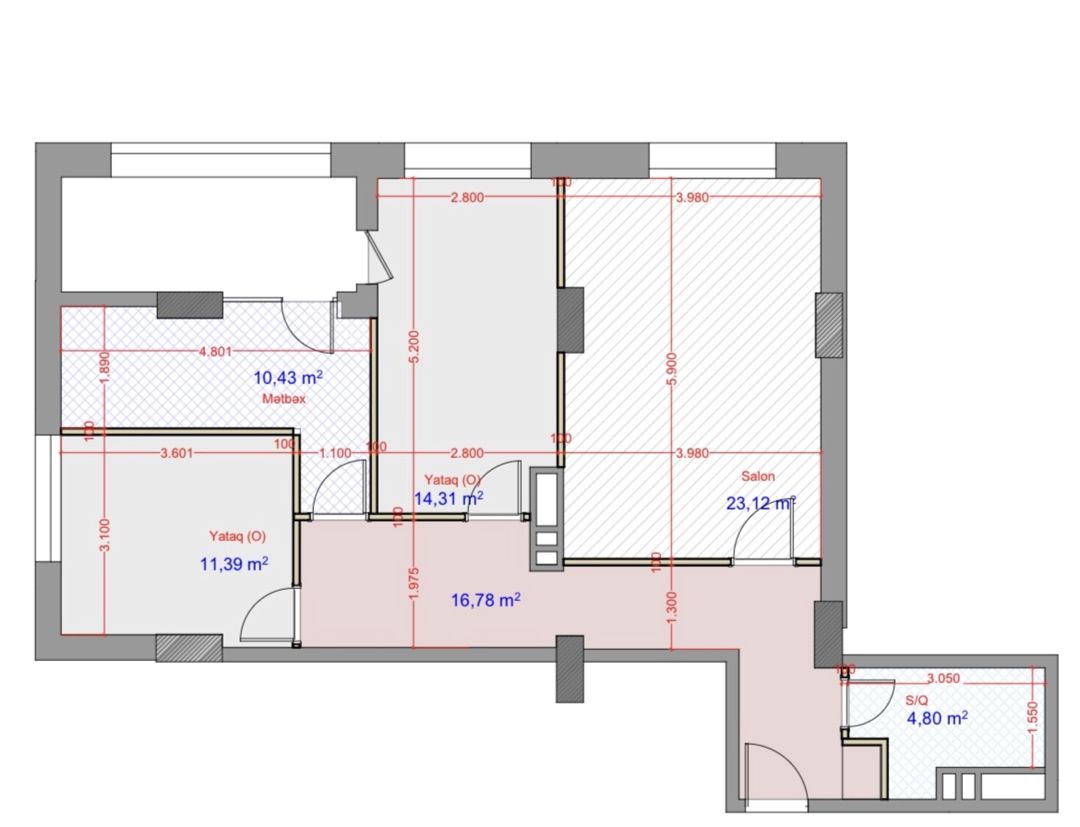 Satılır 3 otaqlı yeni tikili 107 m² — Mənzil, Bakı (5)