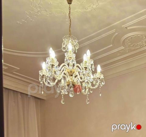 Çılçıraq, 10 və daha çox lampa, Xrustal — Masazır