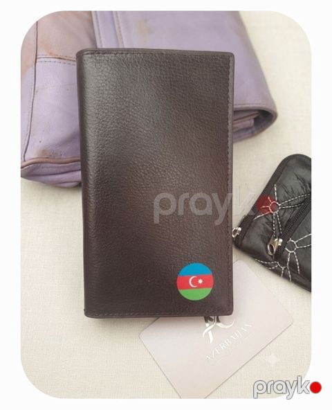 Pul qabı - Material: yüksək keyfiyyətli toxumalı səth - Rəng: tünd — Sumqayıt