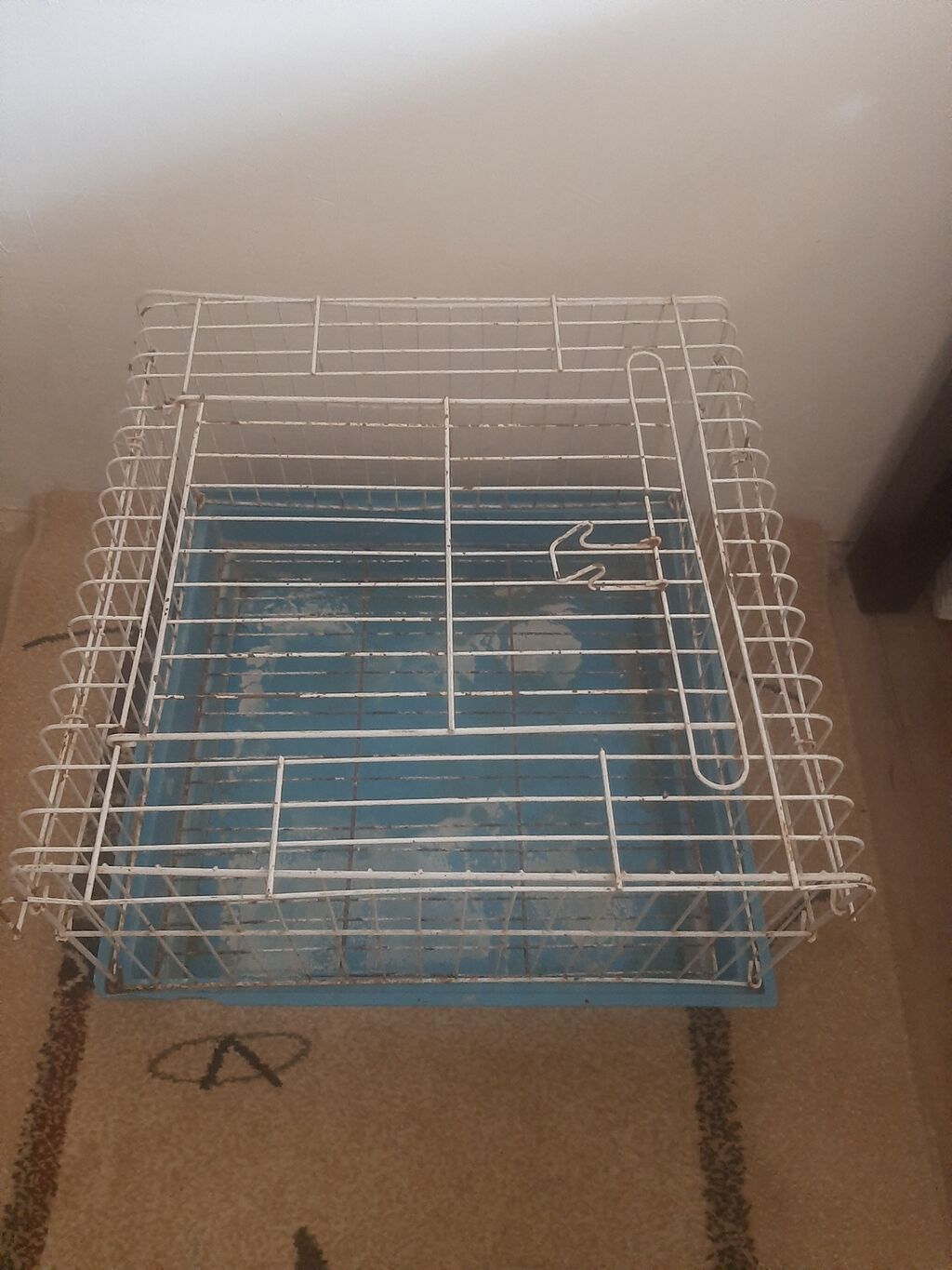 Heyvan qəfəsi – metal karkaslı, çıxarılan altlıqla - Material: ağ — Qəfəslər, Digah (2)