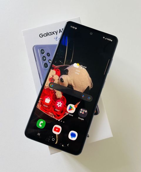 Samsung Galaxy A52, 128 GB, rəng - Bej, Barmaq izi, İki sim kartlı, Face ID — Bakı