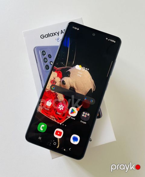 Samsung Galaxy A52, 128 GB, rəng - Bej, Barmaq izi, İki sim kartlı, Face ID