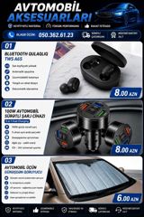Avtomobil və telefon aksesuarları 1) Bluetooth qulaqcıq TWS A6S — Otomobil