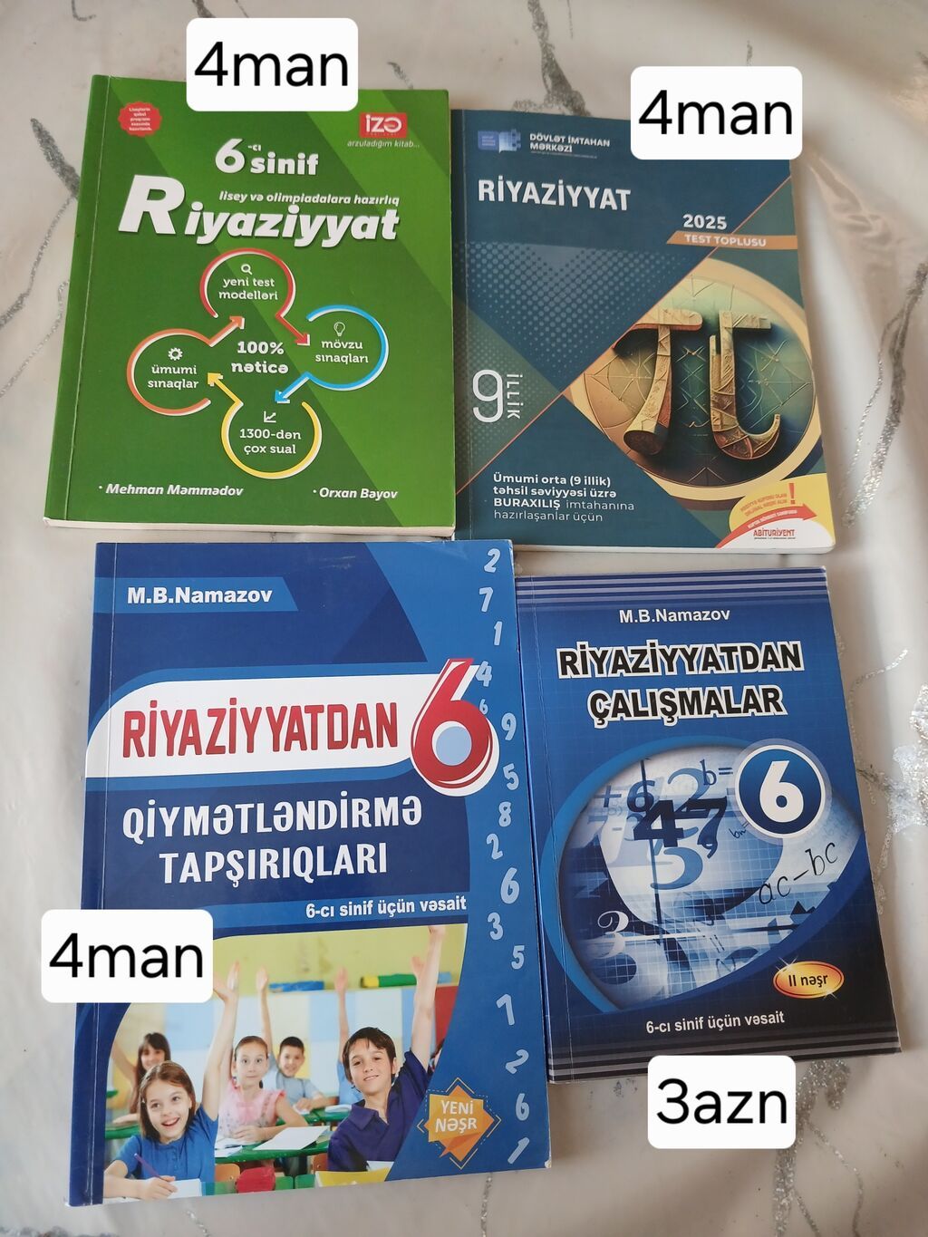 Riyaziyyat üzrə hazırlıq üçün 4 ədəd kitab toplusu. - 6-cı sinif üçün — Kitablar, Mehdiabad
