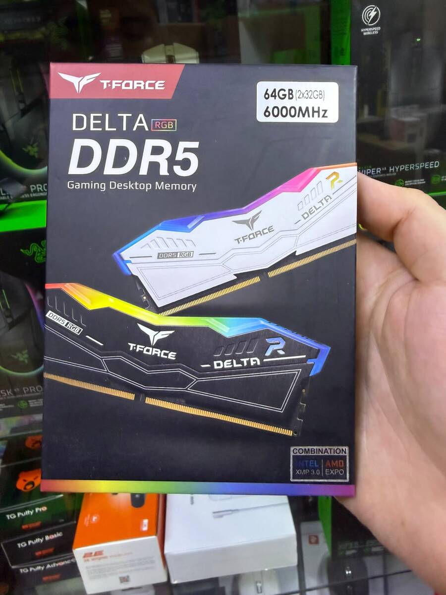 Team Group t-force Delta rgb whıte DDR5 64GB 6000MHZ CL38 — Elektronika, Bakı